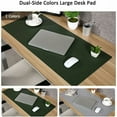 thumbnail image 3 of Stylish Leather Desk Pad Protector For Office And Home Use, Protective Surface Pu Leather Desk Blotter With Non-Slip Design, Accommodates Laptop Keyboard And Mouse (Dark Green+Gray, 900 X 400 X 2 Mm), 3 of 5