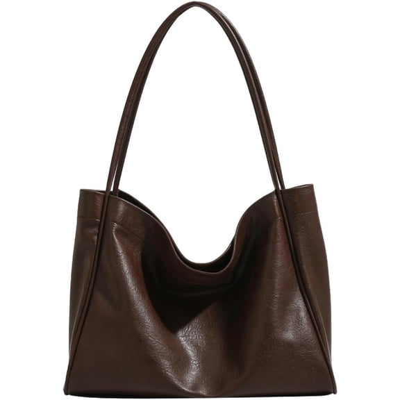 Zhengup Soft Vegan Leather Tote Bag for Women Large Shoulder Purse Shopping Work Handbag Trendy Top Handle Satchel 2pcs