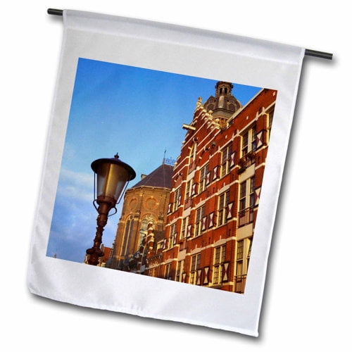 3dRose, 17th or 18th c. facade, Amsterdam, Netherlands - EU20 KSU0055 - Keren Su, 12 x 18 inch Garden Flag