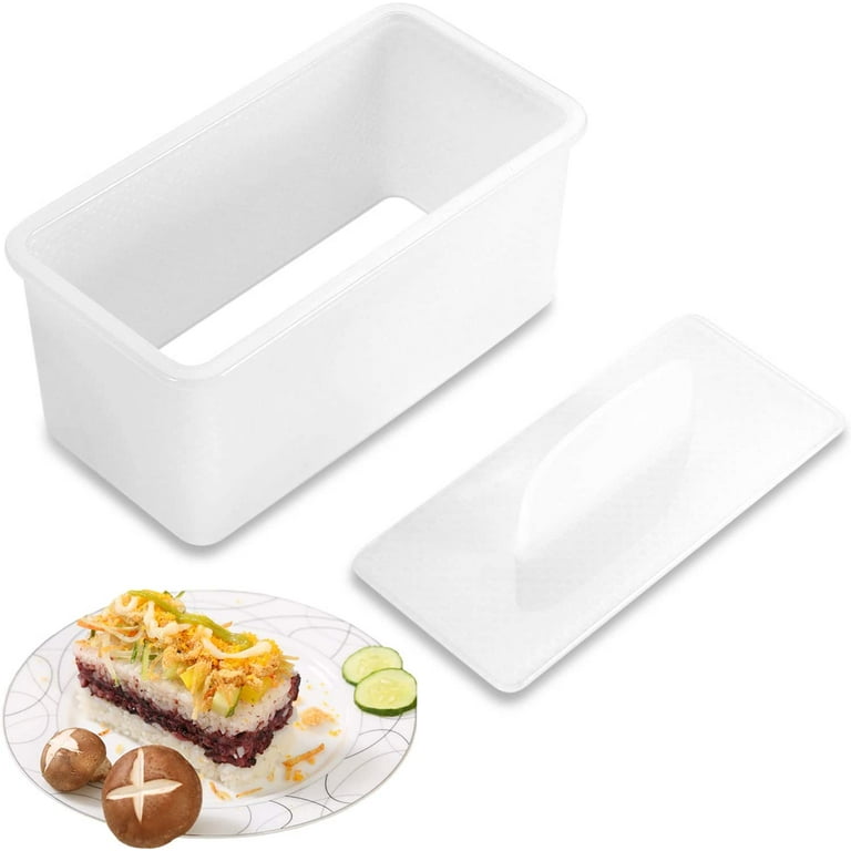 Gasue Rice Krispies Treats Mold Rectangular Sushi Pressing Box Diy Square  Sushi Cake Type Rice Ball ,3.94x1.96in 