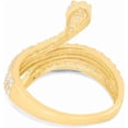 thumbnail image 4 of Floreo 10k Yellow Gold 19mm Coiled Serpent Snake CZ Ring, Sizes 4 - 11, 4 of 5