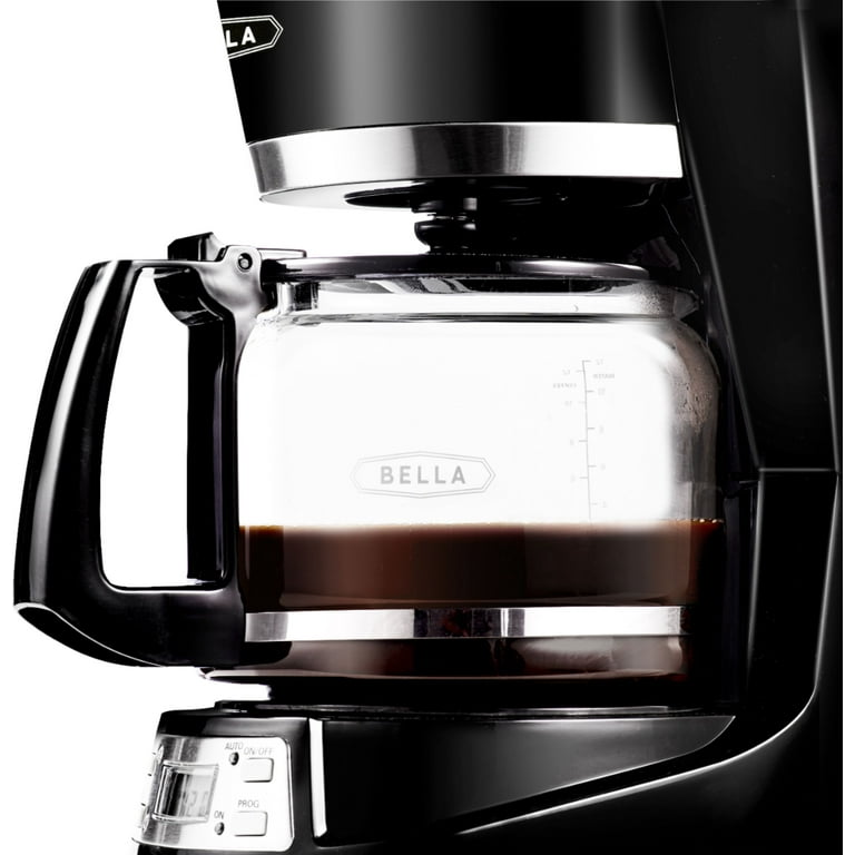 Bella - 12-Cup Coffee Maker - Black/Stainless Steel 