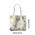 thumbnail image 3 of Bolso de lona mariposa • Diseño bicara • cierre con cremallera • 15,3x13,7 pulgadas • Bolso de hombro duradero y lavable para uso diario, 3 of 6
