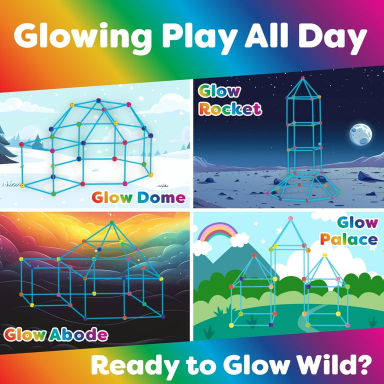 Power Your Fun Fort Builder 90-Piece Glow-In-Dark Set photo 2