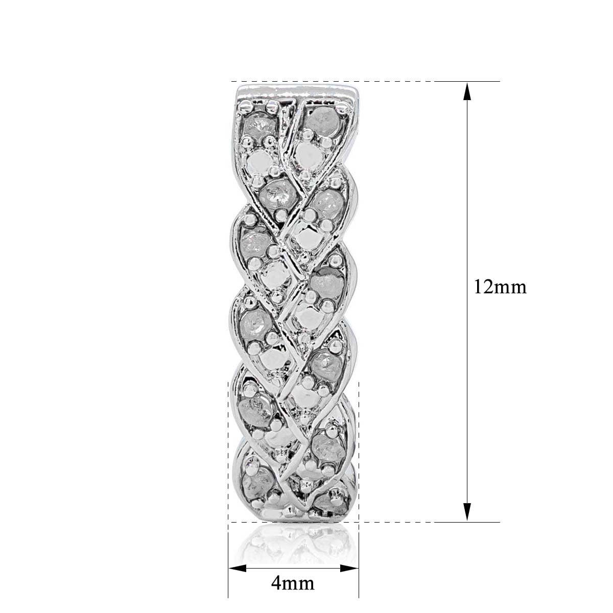 SuperJeweler 1/4 Carat Diamond Infinity Hoop Earrings, 1/2 Inch For Women