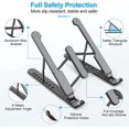 thumbnail image 4 of BRILLAR Soporte ajustable para computadora portátil de 8 niveles, soporte antideslizante de aleación de aluminio para computadora portátil para MacBook Air Pro, HP, 10-15,6", 4 of 5