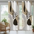 thumbnail image 5 of Outdoor Curtains for Patio Waterproof, Brown Boho Geometric Outdoor Privacy Panels Grommet, Country Retro Abstract Lines Leaves Blackout Outside Curtains for Porch/Cabana 54"x108", 2 Panels, 5 of 8