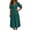 Army Green, variant on Iyufng Long Summer Puff Sleeves Dresses for Women V-Neck with Fitted Waist and Back Zipper