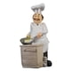 thumbnail image 1 of Figura de chef decorativa francesa, figura coleccionable para cocina Cocinando, 1 of 8
