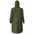 thumbnail image 5 of Arlun Aran Cardigan Sweaters for Women Oversized Cable Knit Open Front Hooded Cardigans Coats Solid Color Long Sweater Coats Fashion Winter Warm Outwear Green XXL, 5 of 5