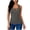 Gray, variant on Summer Tank Tops for Women Casual Cross Front Sleeveless Fitted Solid Color Round Neck Camisole Blouse, Beige XXL