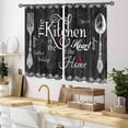 thumbnail image 2 of Rustic Kitchen Curtians, Farmhouse Fork and Spoon Woodern Plank Board Cook Theme Sweet Home Country Cottage Cafe Living Room Bedroom Blackout Window Curtains Drapes Treatments 2 Panels, 55x39 Inch, 2 of 4