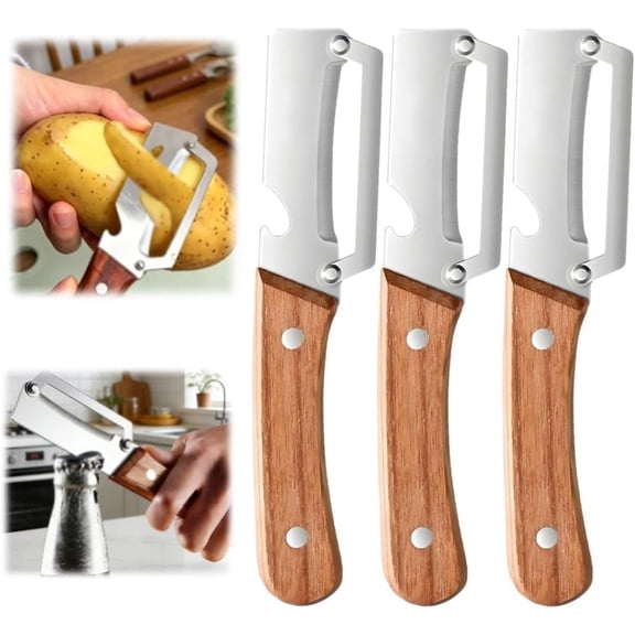 3Pack Vegetable Peeler fo Kitchen,Stainless Peeler with Bottle Opener, Kitchen Tool for Vegetable and Fruit