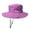 Purple, variant on Ticikt Ladies' Outdoor Sun Hat, Breathable Wide Brim Bucket Hat with Chin Strap for Camping,Army Green
