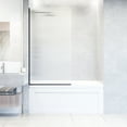 thumbnail image 2 of VIGO Zenith 34 in. W x 62 in. H Frameless Fixed Tub Screen Door in Matte Black with 3/8 in. (10mm) Fluted Glass, 2 of 10