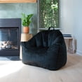 thumbnail image 6 of Big Joe Hug Bean Bag Chair, Black Plush, Soft Polyester, Kids/Teens, 3 feet, 6 of 8