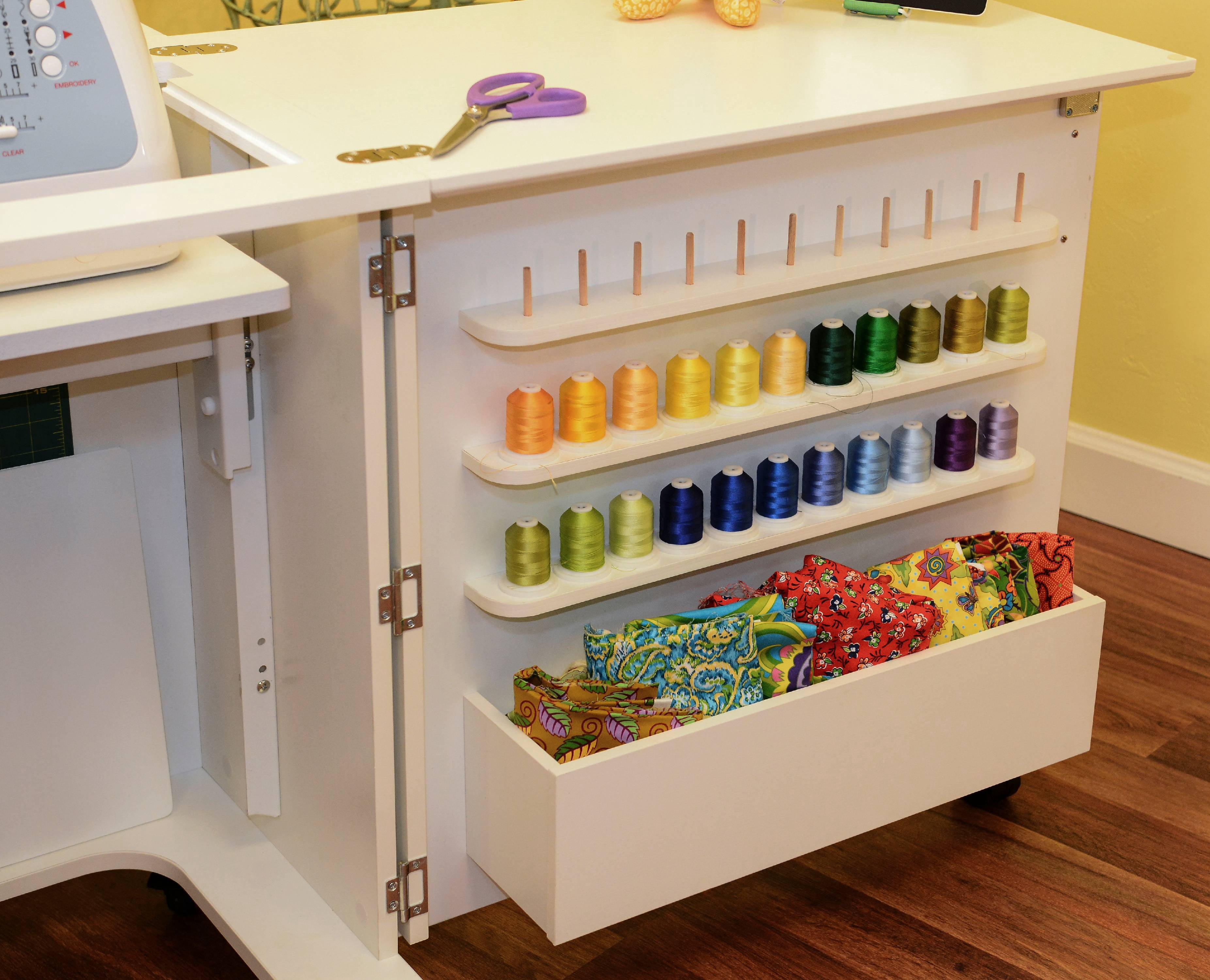 Kangaroo Wallaby Ii Sewing Cabinet And Table W/ Lift, 2 Finishes