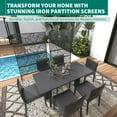 thumbnail image 3 of Gaderth Metal Privacy Screen,Decorative Privacy Fence,Weather-Resistant Rustproof Room Divider With Stand,Freestanding Privacy Panels For Patio Deck Lawn Garden Landscape, 3 of 8