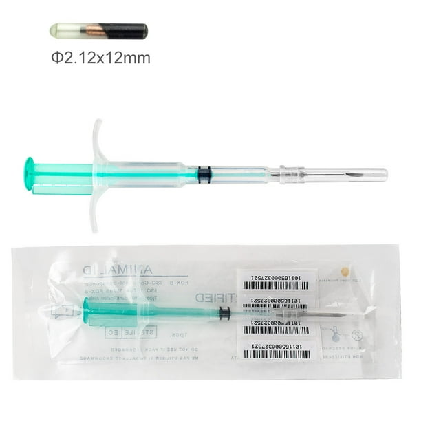 EMID 11784/85 FDX-B Chip RFID para animales, minietiqueta subcutánea para mascotas, jeringa implantable