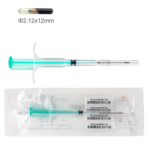 EMID 11784/85 FDX-B Chip RFID para animales, minietiqueta subcutánea para mascotas, jeringa implantable