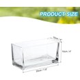 thumbnail image 2 of PATIKIL Rectangular Glass Vase 8x4x4 Inch, 1 Pcs Clear Flower Planter Terrarium Container Thickened Bottom for Wedding Home Office Decor Party Event, Transparent, 2 of 7