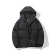 thumbnail image 2 of Xmyrz Lightweight Jacket Men Couple Large Size Hooded Padded Winter Cozy Long Sleeve Solid Men'S Coats Outerwear Jacket, 2 of 4