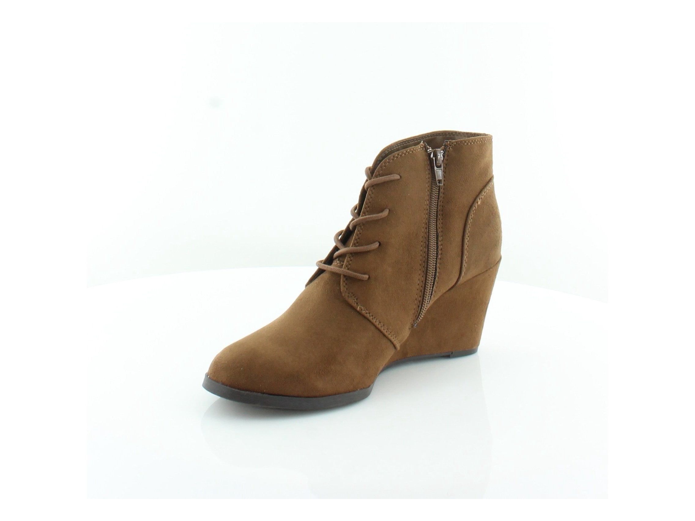Womens Baylie Lace Up Wedge Booties 