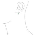 thumbnail image 3 of Bling Jewelry Womens 1CT Green Solitaire Round Brilliant Cut CZ Leverback Earrings Simulated Emerald, 3 of 7