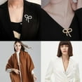 thumbnail image 6 of 1 Box 2 Colors Silver Pin Metal Alloy Ribbon Bows Knot Brooches Safety Bowknot Brooch Shawl Clips Bling Shiny Tie Lapel Pins for Women Dress Hats Fashion Jewelry Accessories, 6 of 7