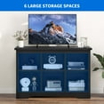 thumbnail image 5 of Dextrus 8 Cube Organizer Bookcase, Farmhouse Cubby Bookcase, Horizontal Open Shelf Bookshelf for Living Room, Bedroom, Home Office, Black, 5 of 13