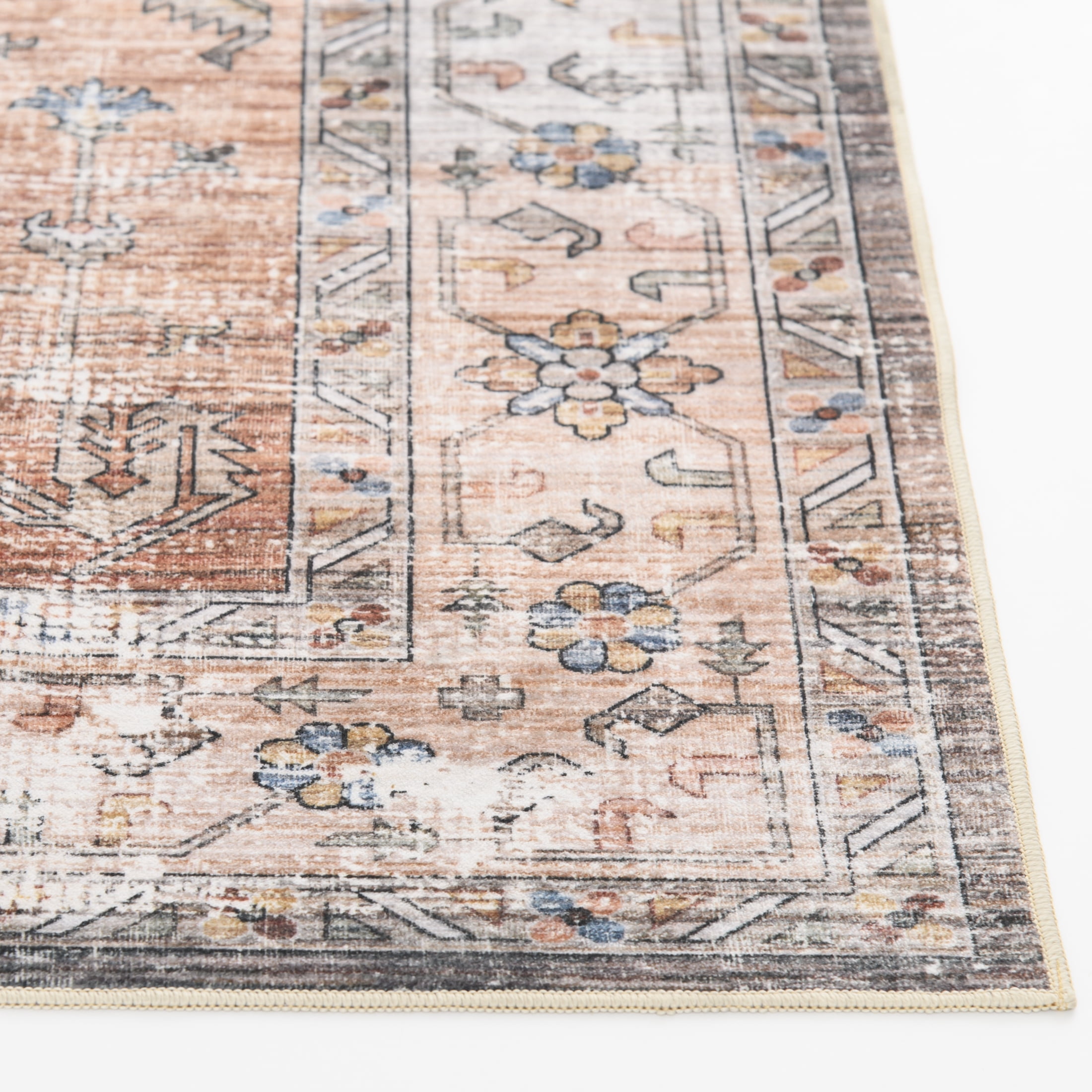 Home Décor Collection Washable Multicolor Persian Indoor Area Rug, 5'x7'