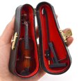 thumbnail image 3 of Casa de de Violín Accs en Miniatura DIY Juguete Artesanía de Modelo Casa de Instrumento Musical con caja Salvador Mini violín de casa de muñecas, 3 of 7