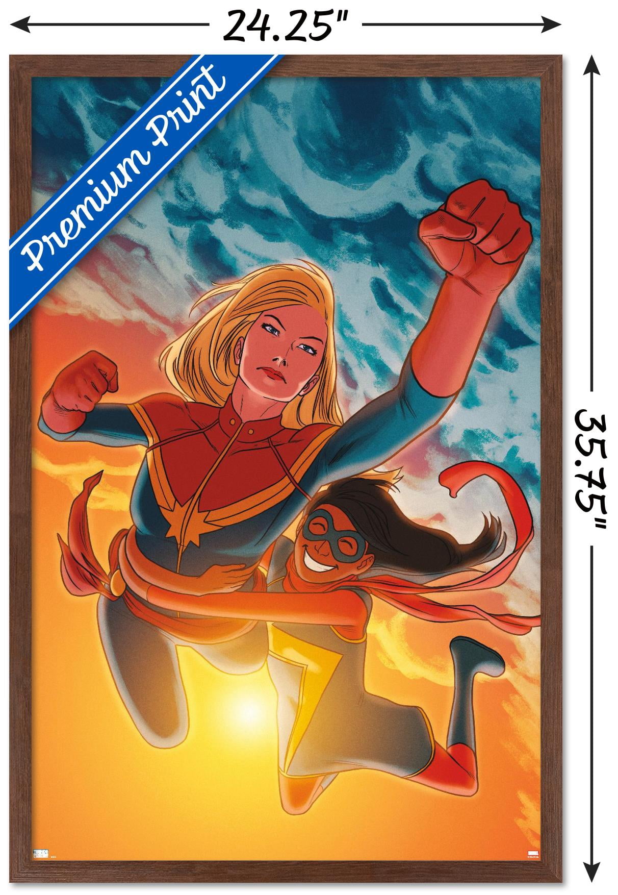 Marvel Comics - Ms. Marvel - Ms. Marvel #17 Wall Poster, 22.375" x 34", Framed