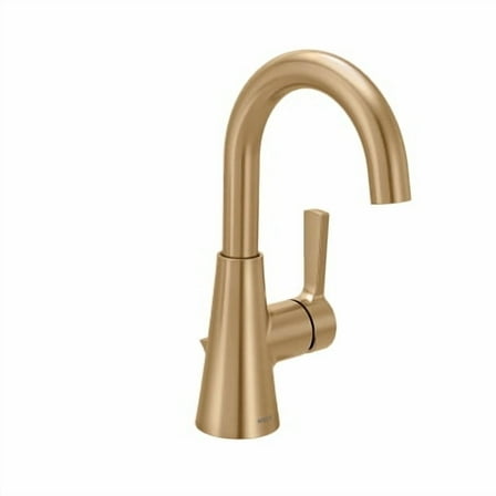 Moen 64430BZG Jase One-handle Single Hole Bathroom Sink Faucet Bronzed Gold