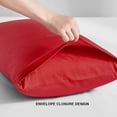 thumbnail image 4 of YWC-Microfiber Pillow Cases Queen Size 2 Pack, Soft Pillowcases with Envelope Closure, Wrinkle Resistant Pillow Covers, 20x30, Red, 4 of 4