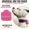 thumbnail image 4 of Dog Tag Silencer, Blue Rescued - Quiet Noisy Pet Tags - Fits Up to Four Pet IDs - Dog Tag Cover Protects Metal Pet IDs from Tarnish, Made of Durable Nylon, Universal Fit, Machine Washable, 4 of 6