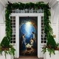 thumbnail image 5 of 2 Pack Religious Nativity Door Cover, Jesus Manger Scene Tapestry, 35.4x78.7 inch, Holy Family Hanging Banner, Christian Holiday Front Door Decor, Winter Party Church Backdrop, Multicolor, Polyester, 5 of 7