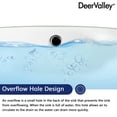 thumbnail image 5 of DV-1U0208 DeerValley 24" x 17" White Ceramic Rectangular Undermount Bathroom Sink with Overflow, 5 of 10