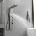 thumbnail image 6 of 5-Jet Rainfall Shower Panel System with Rainfall Waterfall Shower Head and Shower Wand in Black Nickel, 6 of 13