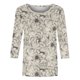 thumbnail image 5 of Camiseta de Manga Larga de Mujer con Cuello Redondo Impreso Floral 3/4 Manga Blusa Casual Estirable Suave, Camisetas de Manga 3/4 para Mujeres, 5 of 5
