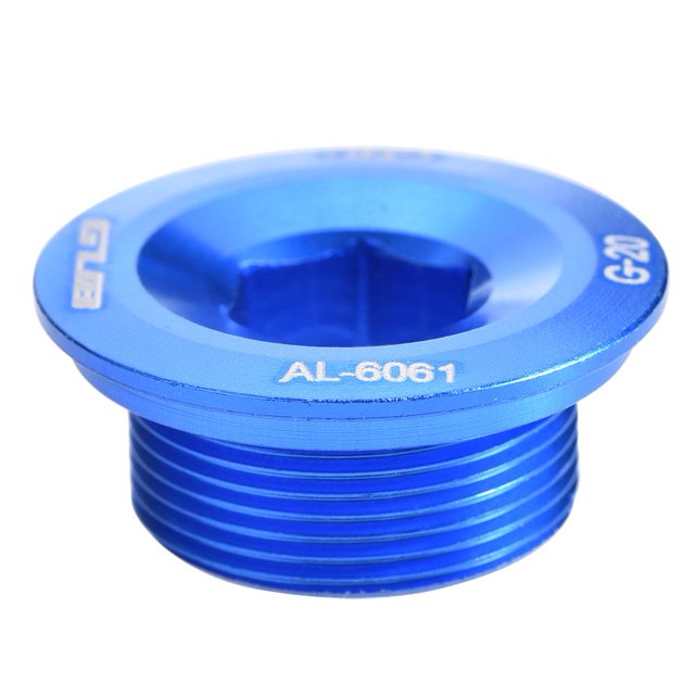 GUB Tornillo de perno de fijación de manivela de bicicleta de aleación de aluminio duradero (azul)