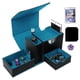 thumbnail image 1 of Caja de Tarjetas con Ventana, 4 en 1 con Dados y Tarjeta de Aislamiento, Caja de Almacenamiento para Tarjetas de Transacción, con Capacidad para Tarjetas Azules., 1 of 7