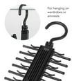 thumbnail image 4 of Plastic Tie Rack, Space Saving Tie Storage Hanger 2PCS Black 20 Ties Capacity  For Wardrobe Closet, 4 of 8