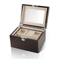 thumbnail image 2 of Modern Hi Gloss Coffee Tone 18 Note Music Jewelry Box - Fountain of Love - SWISS, 2 of 2