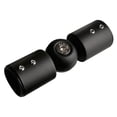 thumbnail image 4 of Luzkey Connecteur de Tringle à Charnière Connecteur Coudé Robuste pour Porte Vitrée de Salle de Bain pour Tringles de Rideaux de Baie Vitrée avec Vis Angle Réglable 19mm Noir Mat, 4 of 8