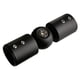 thumbnail image 4 of Conector de esquina para barra de cortina con tornillos para barras de cortina de ventana salediza universales 19mm negro mate, 4 of 9