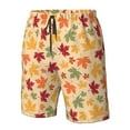 thumbnail image 4 of Salouo Autumn Maple Leaves Pattern Swim Trunks for Men,Men's Hawaiian Bathing Suit Swimsuits Quick Dry Swimming Board Shorts Beach Shorts with Pockets-Large, 4 of 6