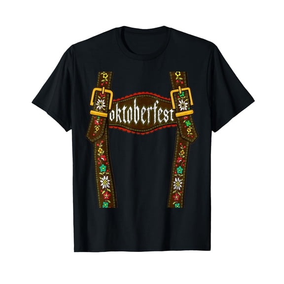 Lederhosen Suspenders Oktoberfest Bavarian Munich Beer T-Shirt