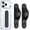 Black 2pcs, variant on GripMate Phone Grip Holder, Finger Strap Stand, Cute Bling Sparkly, Metal Aluminum Alloy Kickstand with Soft TPU Loop - Universal Ultra Slim Comfortable Hand Grip for Smartphones, Glitter Silve