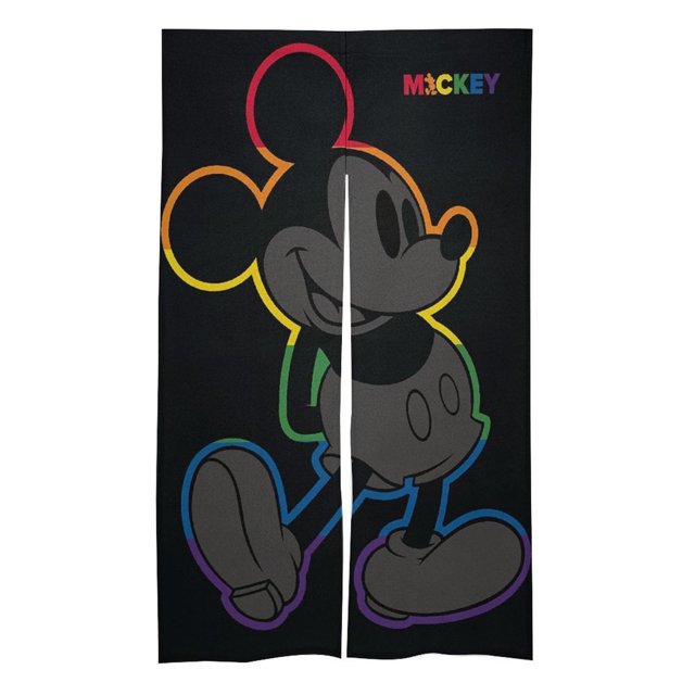 Cortina de puerta de Mickey Mouse, cortina opaca para puerta de 34 x 57 pulgadas, cortina divisoria de privacidad para decoración del hogar, dormitorio, cocina, 2 paneles